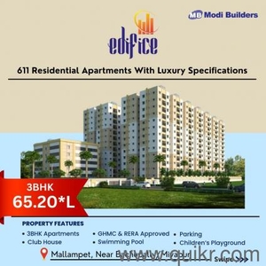 2 BHK 1149 Sq. ft Apartment for Sale in Achi Reddy Nagar, Hyderabad