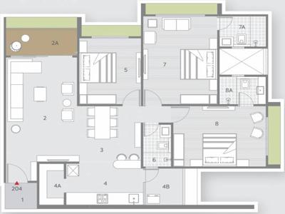 2360 sq ft 3 BHK 3T Under Construction property Apartment for sale at Rs 1.83 crore in Shilp Residency 9th floor in Gota, Ahmedabad