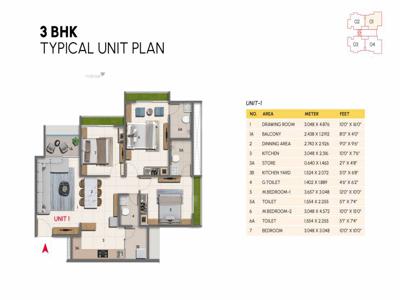 923 sq ft 3 BHK 3T Apartment for sale at Rs 78.00 lacs in Adani Atrius 3th floor in Jagatpur, Ahmedabad