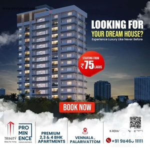 NEW LAUNCH VENNALA.AVAIL SPECIAL OFFER 2,3 and 4Bhk Apartments.