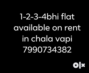 1/2/3 bhk flats available on rent in chala vapi
