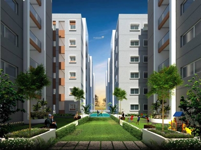 1255 sq ft 3 BHK Under Construction property Apartment for sale at Rs 69.01 lacs in Dinesh Auric in Bachupally, Hyderabad