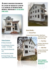 Newly constructed house on a plot of 6.25 marlas at