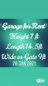RENTAL Garage for Car or Godown