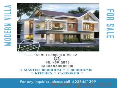4+ BHK 3200 Sq. ft Villa for Sale in Edappally, Kochi