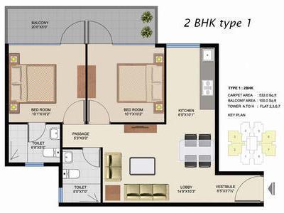 2 BHK Flat / Apartment For SALE 5 mins from Sector-102