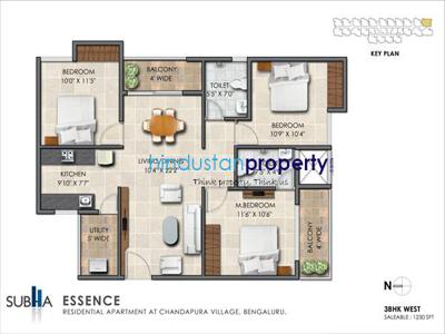 3 BHK Flat / Apartment For SALE 5 mins from Chandapura