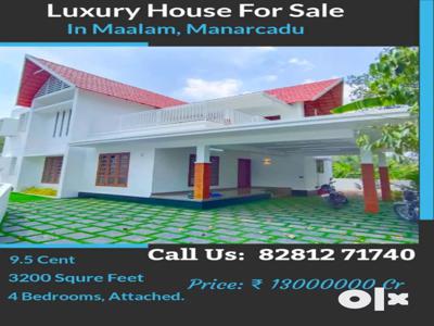 3200 sqft, 4 BHK Modern house in Manarkadu-Kottayam