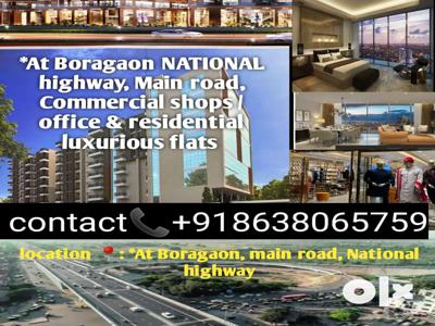 At Boragaon 2 bhk, national highway flat,