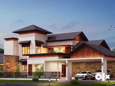 Luxurious modern slope roof Villa