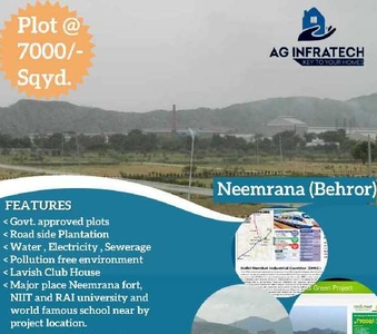 Residential Plot 100 Sq. Yards for Sale in Neemrana, Alwar