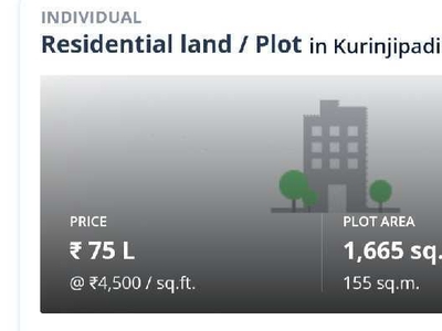 Residential Plot 1665 Sq.ft. for Sale in Kurinjipadi, Cuddalore
