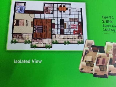 2 BHK Apartment 1644 Sq.ft. for Sale in