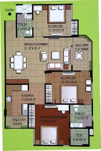 3 BHK Apartment 1603 Sq.ft. for Sale in