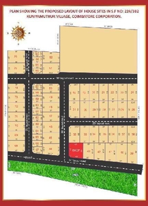 Residential Plot 1650 Sq.ft. for Sale in Kuniyamuthur, Coimbatore