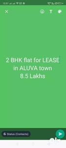 2BHK flat for lease in aluva town