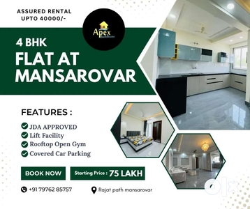 4bhk luxurious flat in multistory with club house on rajat path mansar