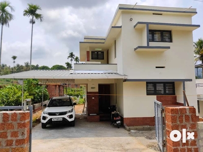 A newly constructed home with ample car parking with open well i
