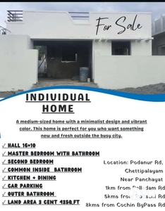 HOUSE FOR SALE IN PODANUR CHETTIPALAYAM JUNCTION