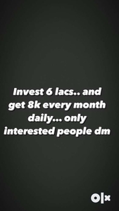 Invest 6 lac and get 8k per month