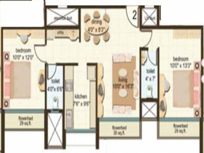 1025 sq ft 2 BHK 2T South facing Apartment for sale at Rs 1.65 crore in Kesar Harmony 11th floor in Kharghar, Mumbai