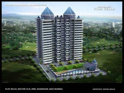 1150 sq ft 2 BHK 2T West facing Apartment for sale at Rs 98.00 lacs in Sai Tharwani Rosa Bella 16th floor in Kharghar, Mumbai