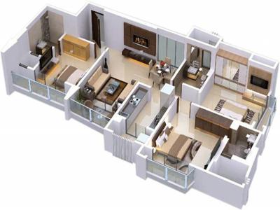 1207 sq ft 3 BHK 3T Apartment for sale at Rs 2.70 crore in Arkade Earth in Kanjurmarg, Mumbai
