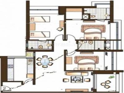 1820 sq ft 3 BHK 3T East facing Apartment for sale at Rs 3.30 crore in DB Woods 25th floor in Goregaon East, Mumbai