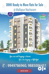 Brand new 3BHK Ready to move apartment flats for sale @ Mallapur