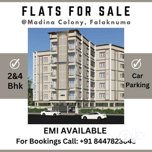 Residential 2&4BHK flats for SALE @Falakunma, Madina Colony