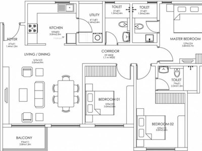 1024 sq ft 3 BHK 3T Under Construction property Apartment for sale at Rs 81.69 lacs in Godrej 24 in Volagerekallahalli, Bangalore