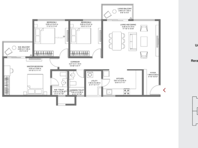 1570 sq ft 3 BHK 3T Under Construction property Apartment for sale at Rs 1.18 crore in Godrej Air Nxt 8th floor in ITPL, Bangalore