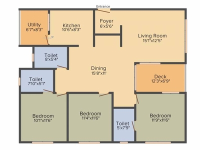 1610 sq ft 3 BHK 3T Completed property Apartment for sale at Rs 64.38 lacs in Skylark Ithaca 12th floor in Krishnarajapura, Bangalore