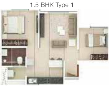 680 sq ft 1 BHK 1T Under Construction property Apartment for sale at Rs 39.02 lacs in Rohan Upavan Phase 5 in Narayanapura on Hennur Main Road, Bangalore