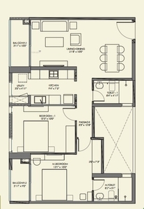 779 sq ft 2 BHK 2T Launch property Apartment for sale at Rs 1.10 crore in Birla Tisya in Rajajinagar, Bangalore