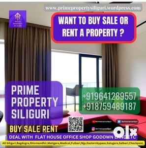 1 2 3 bed room flat house banglow for rent at allover siliguri