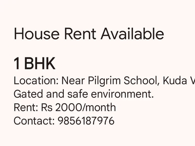 1 BHK (Kutcha House )
