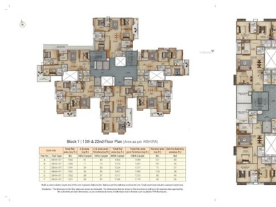 1455 sq ft 3 BHK 2T Apartment for sale at Rs 1.80 crore in Merlin X in Tangra, Kolkata