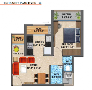 650 sq ft 1 BHK 1T Apartment for sale at Rs 48.00 lacs in Arihant Aspire Phase 2 in Panvel, Mumbai
