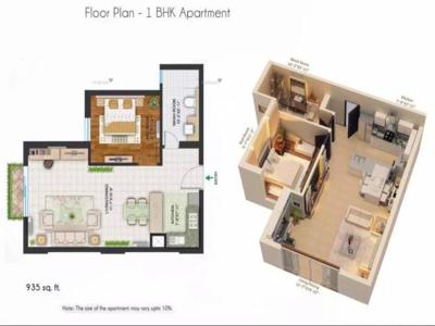 935 sq ft 1 BHK 1T Apartment for rent in Central Park The Room at Sector 48, Gurgaon by Agent Gaba Properties