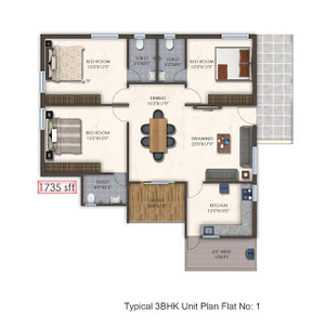 1150 sq ft 2 BHK 2T West facing Apartment for sale at Rs 39.00 lacs in Project in Pragathi Nagar Kukatpally, Hyderabad