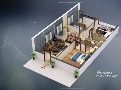 1150 sq ft 2 BHK 2T West facing Apartment for sale at Rs 54.05 lacs in HMDA 23BHK FLATS FOR SALE 3th floor in Ameenpur, Hyderabad