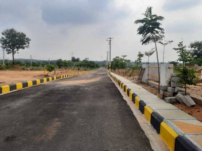 1485 sq ft East facing Plot for sale at Rs 15.67 lacs in hmda approved open plots at pharmacity srisailam highway in Mirkhanpet, Hyderabad
