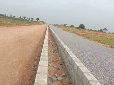 1485 sq ft West facing Plot for sale at Rs 15.68 lacs in Open plots for sale at Hyderabad Srisailam Highway in low budget in Nandiwanaparthy, Hyderabad