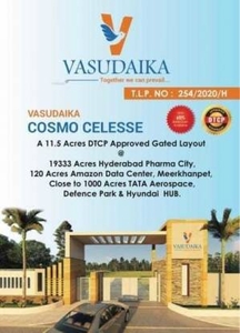 1602 sq ft East facing Plot for sale at Rs 13.71 lacs in Vasudaika Cosmo Celesse in Mirkhanpet, Hyderabad