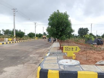 1800 sq ft East facing Plot for sale at Rs 27.00 lacs in Hmda plots for sale at Pharmacity Srisailam highway in Meerkhanpet, Hyderabad
