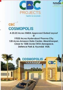 1962 sq ft East facing Plot for sale at Rs 19.62 lacs in HMDA APPROVED OPEN PLOTS AT PHARMACITY in Mirkhanpet, Hyderabad