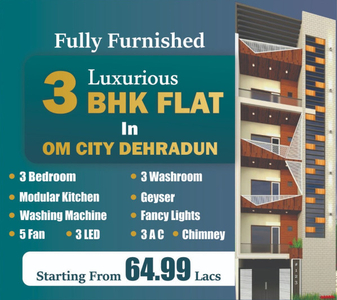 3 BHK Apartment 1200 Sq.ft. for Sale in Patthri Bagh, Dehradun