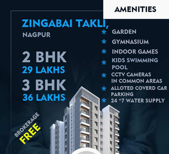 3 BHK Residential Apartment 1313 Sq.ft. for Sale in Zingabai Takli, Nagpur