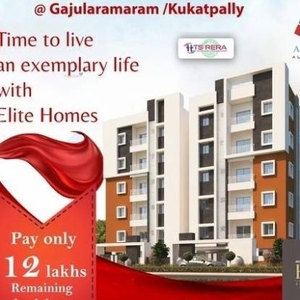930 sq ft 2 BHK 2T East facing Apartment for sale at Rs 44.64 lacs in Adasada Elite Homes 2th floor in Gajulramaram Kukatpally, Hyderabad